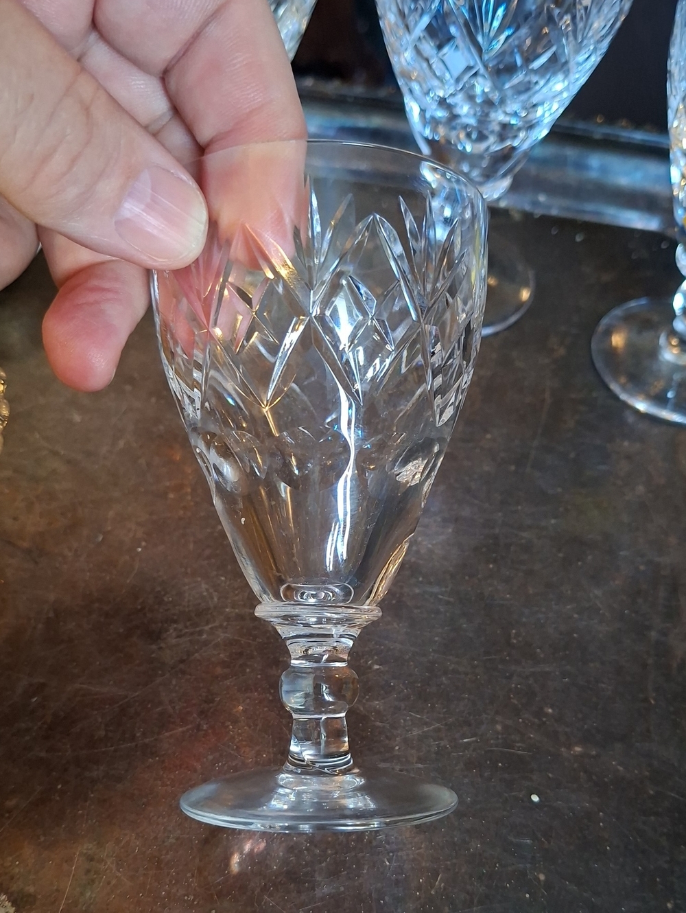 Vintage Webb & Corbett GEORGIAN Wine Glass - set of 4